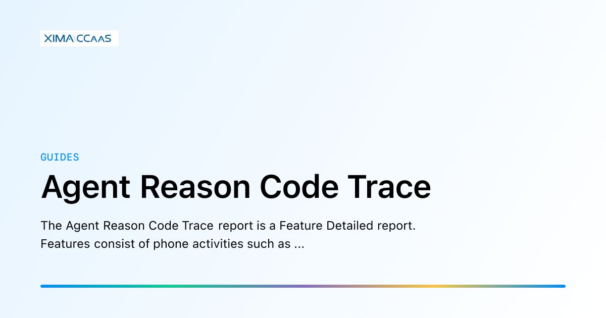 Agent Reason Code Trace
