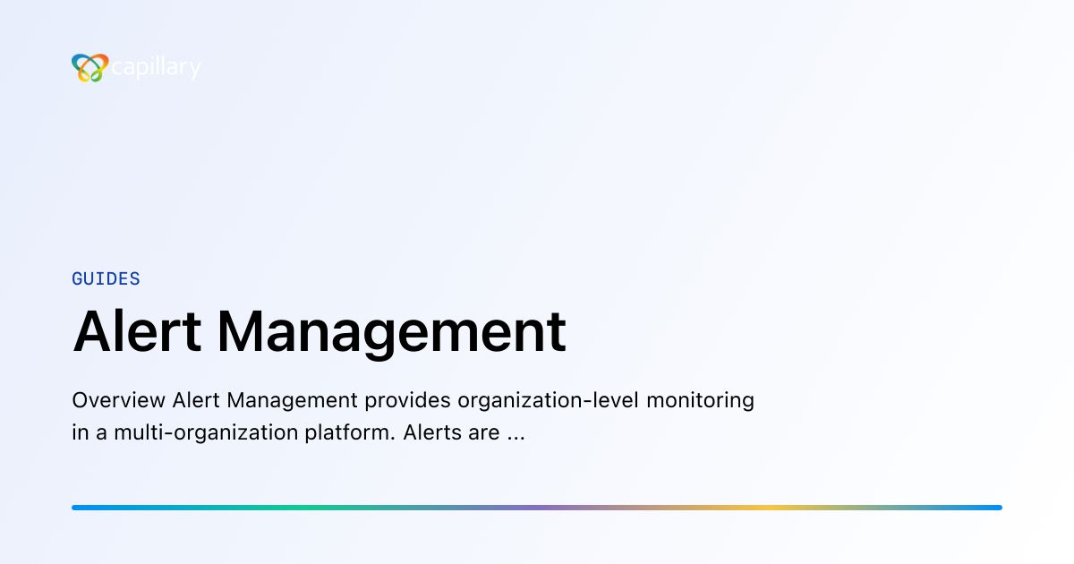 Alert Management