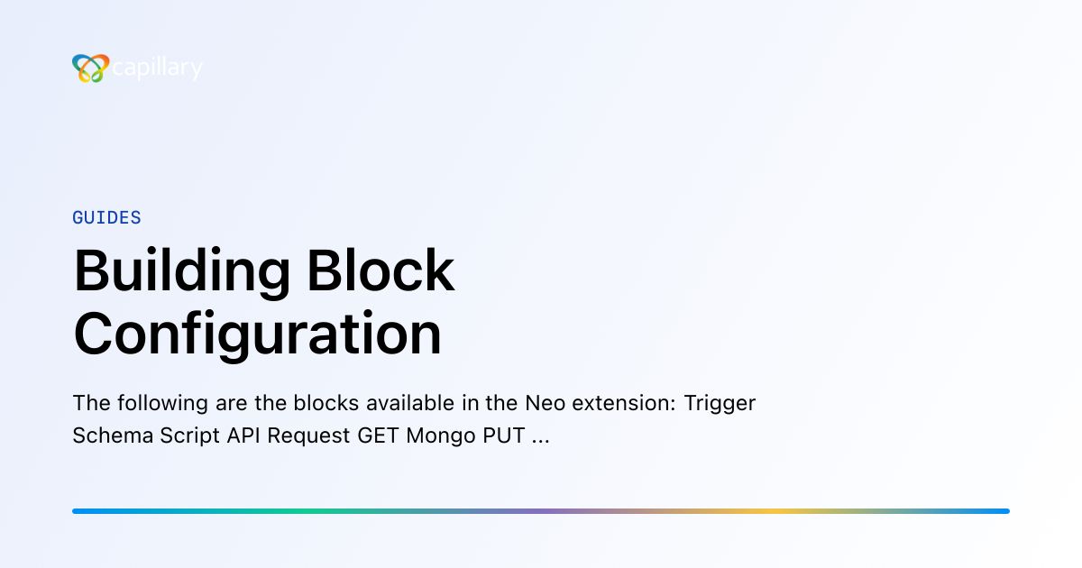 Building Block Configuration