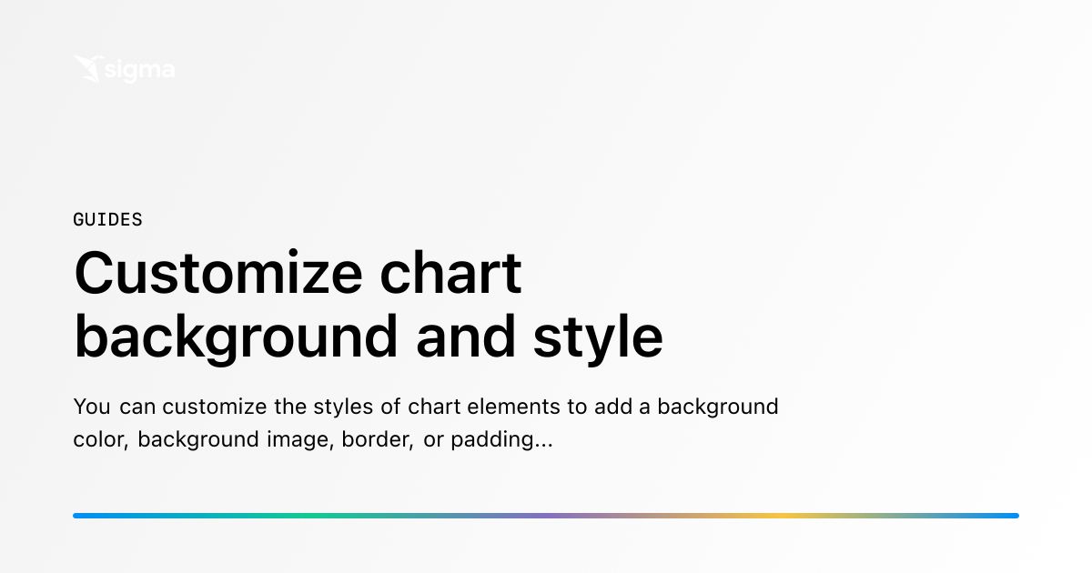 Customize chart background and style