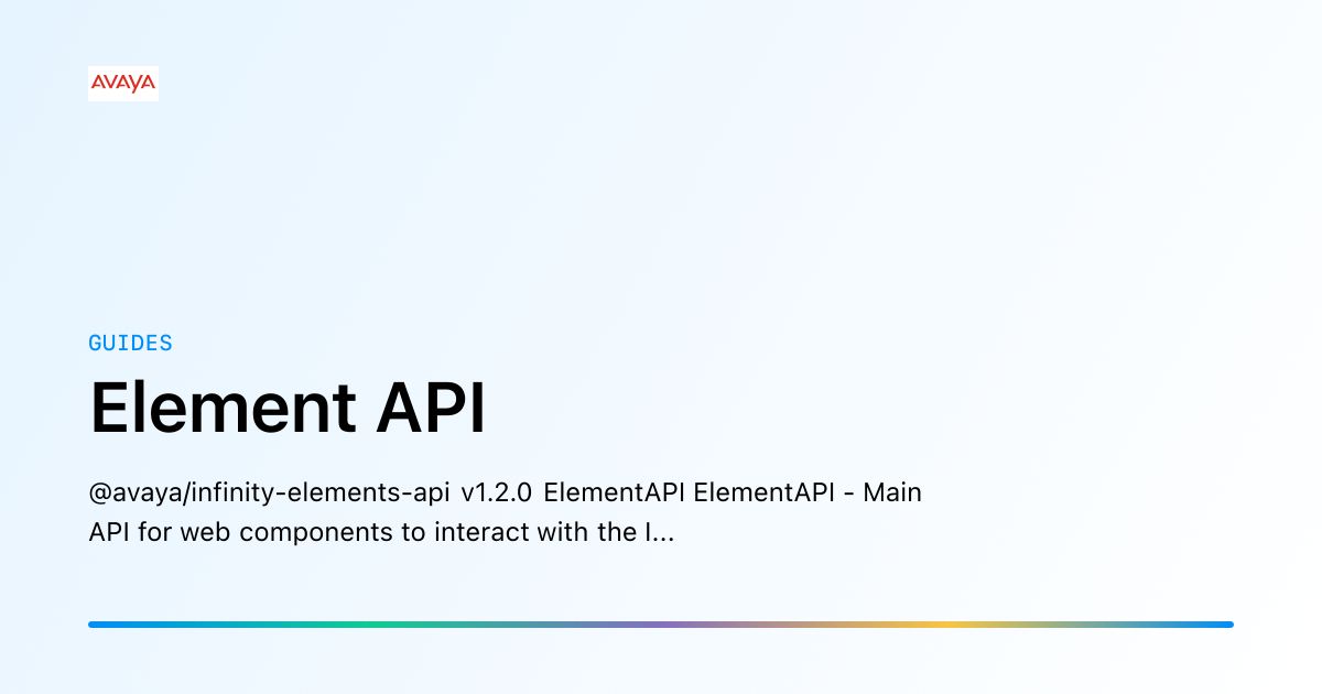 Element API