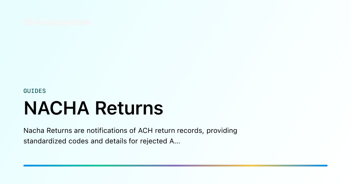 NACHA Returns
