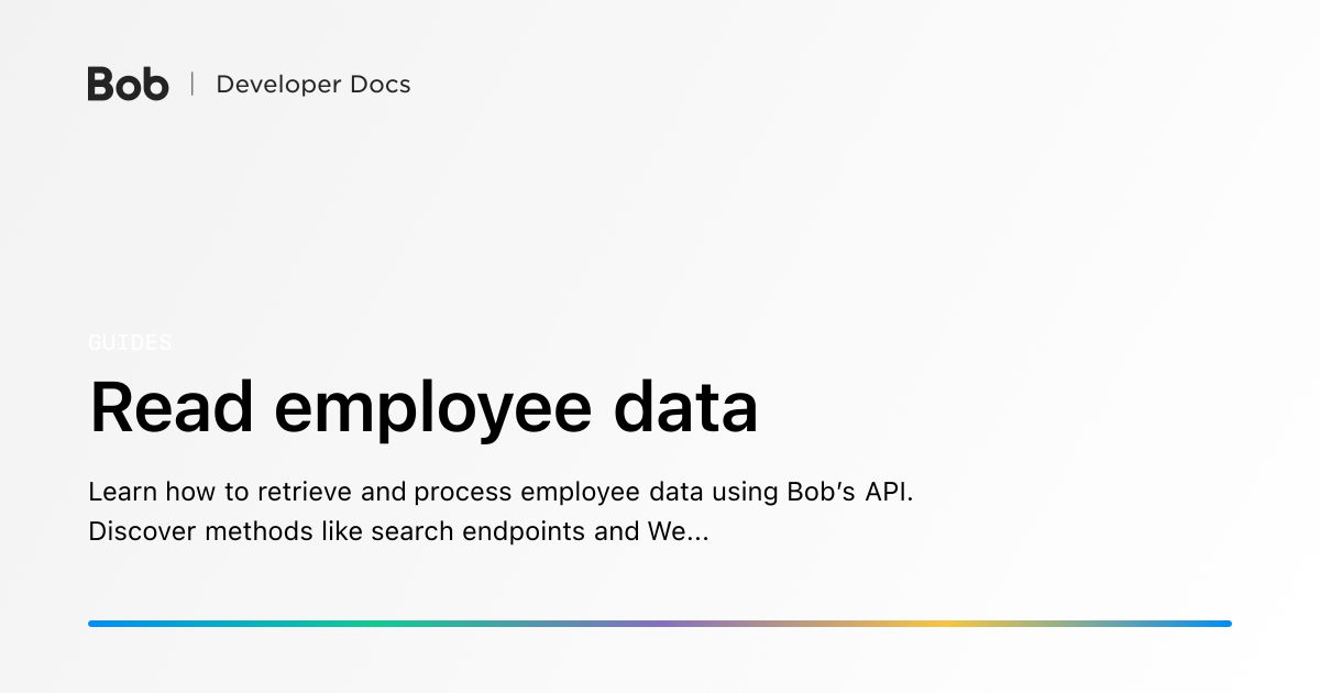 Read employee data