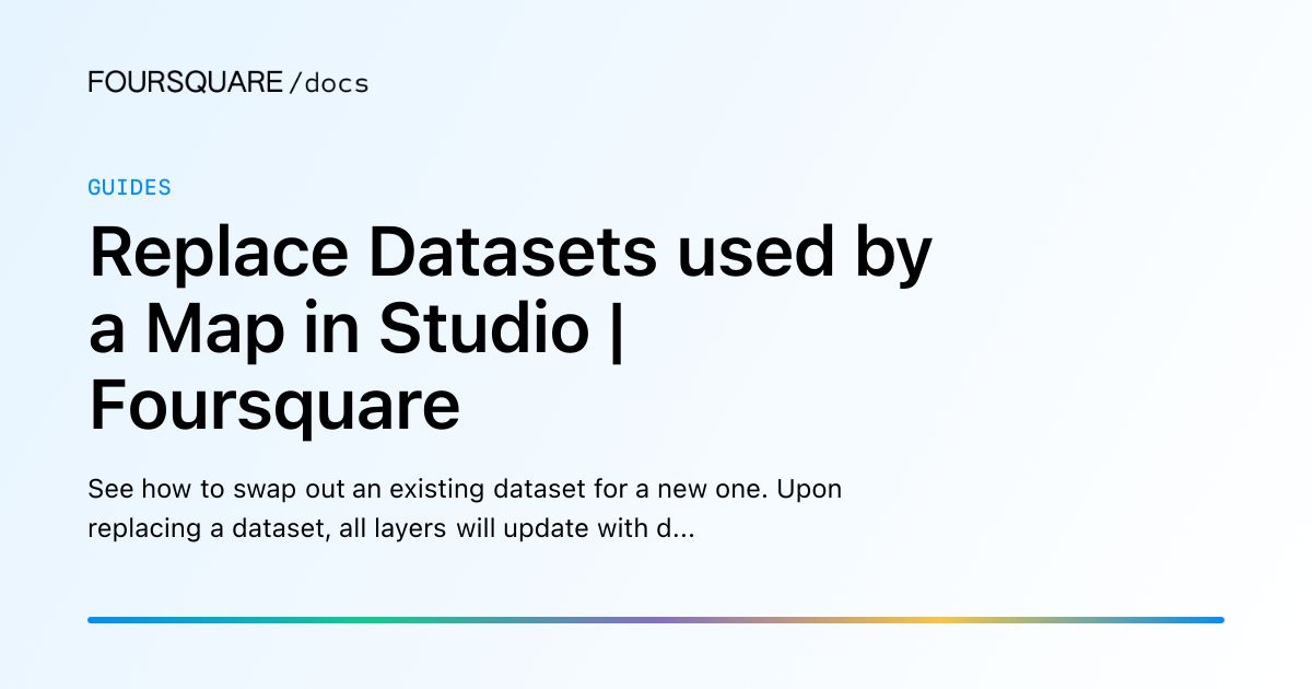 Replace Dataset