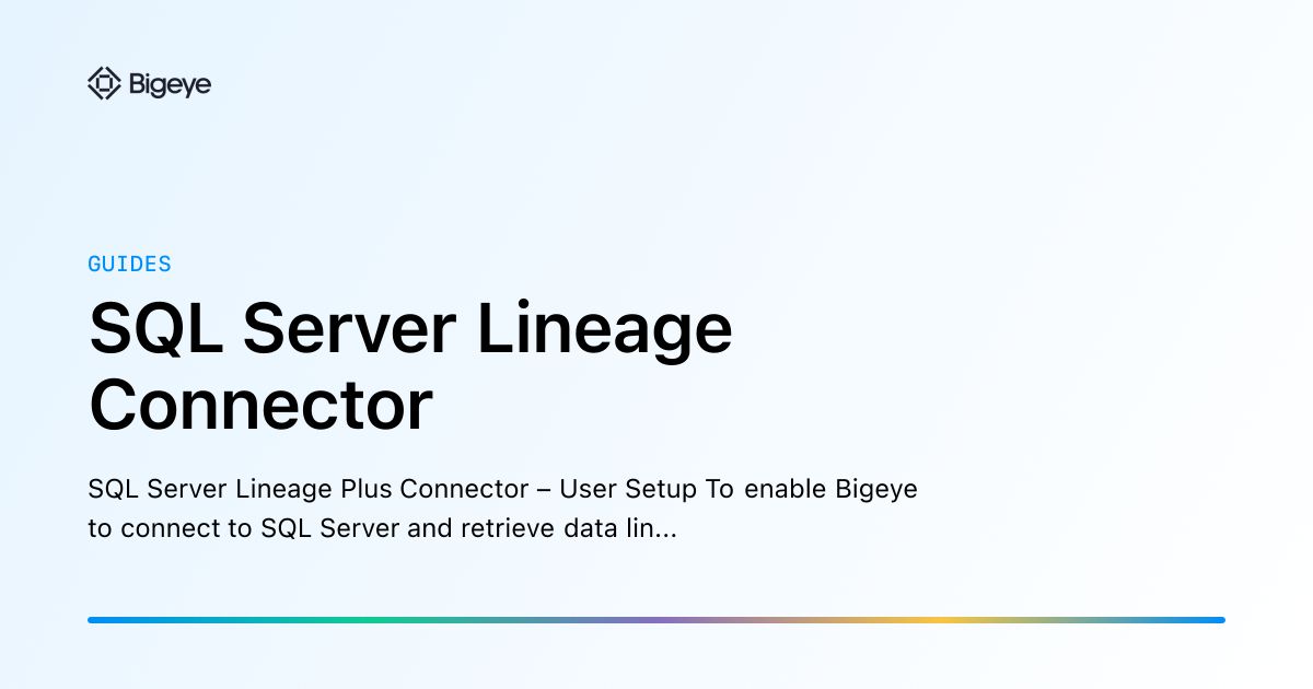 SQL Server Lineage Connector
