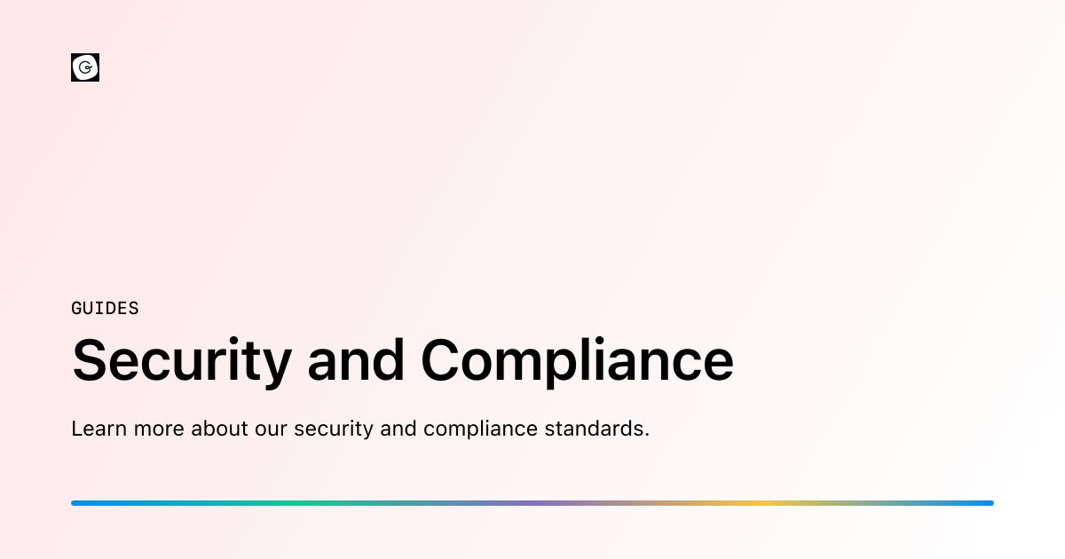 Security and Compliance