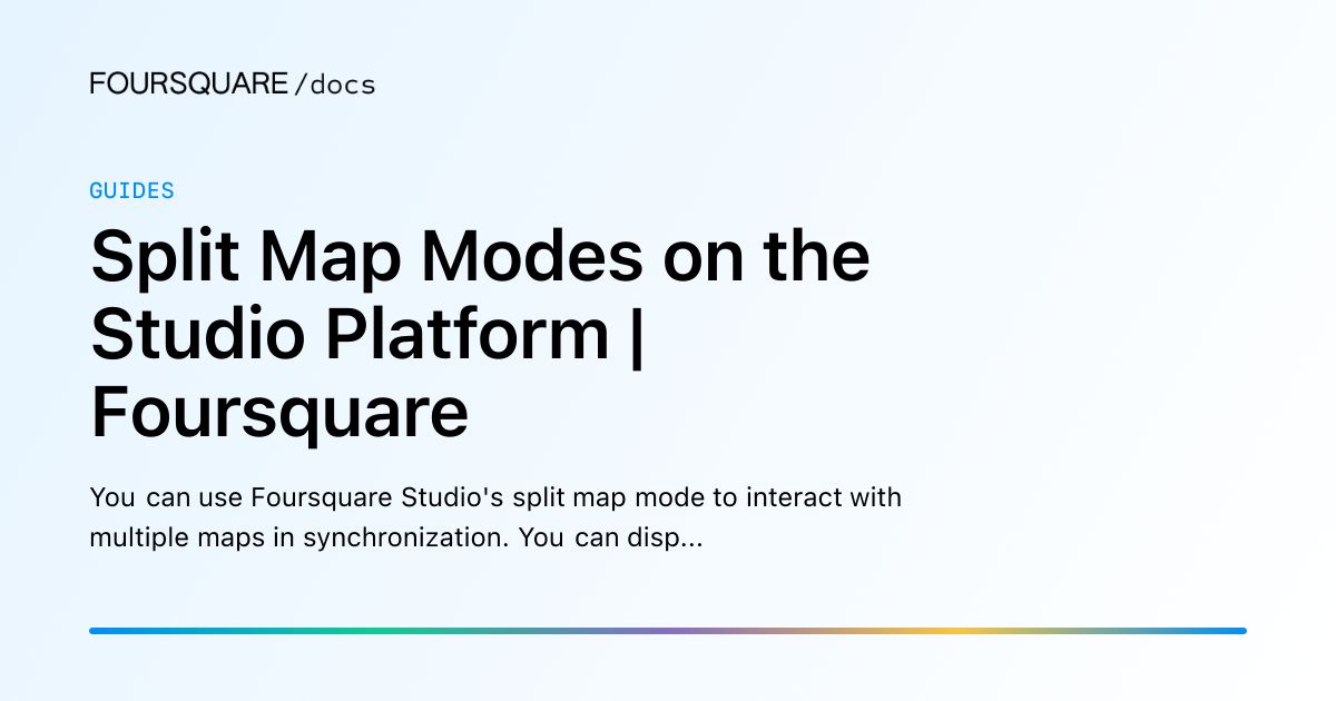 Split Map Modes