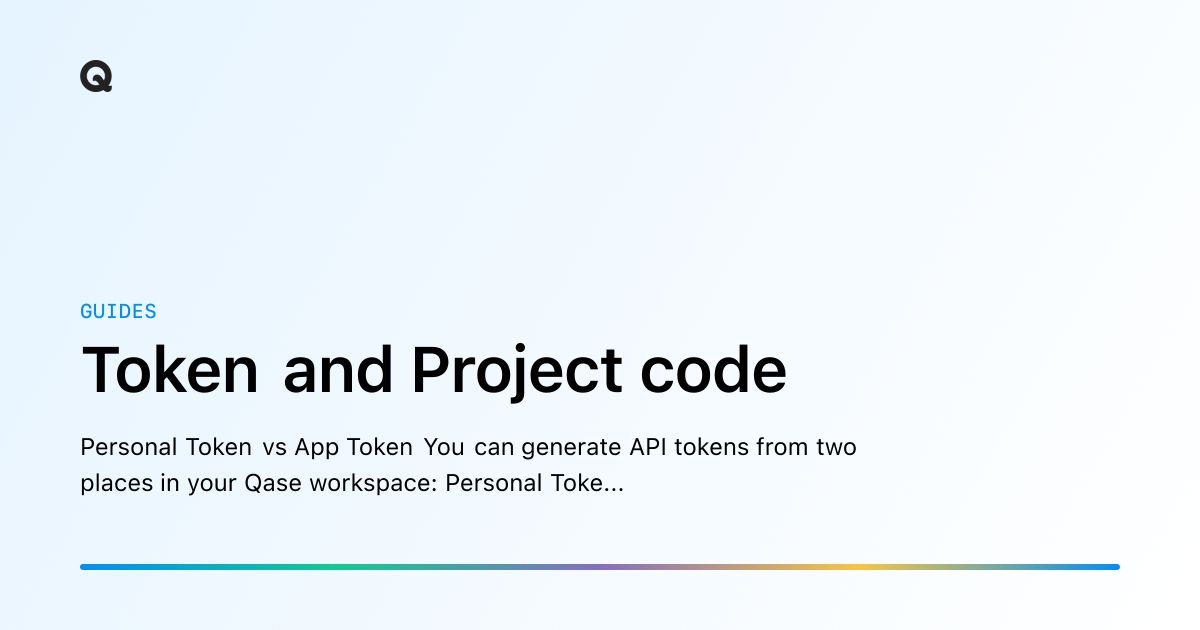 Token and Project code