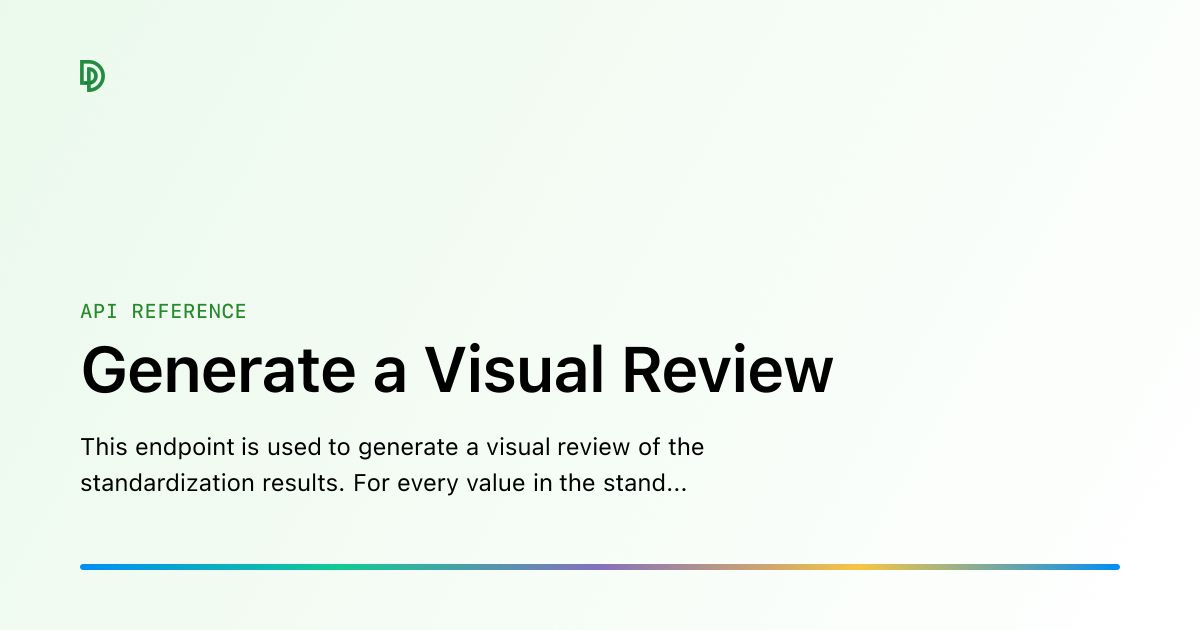 Generate a Visual Review