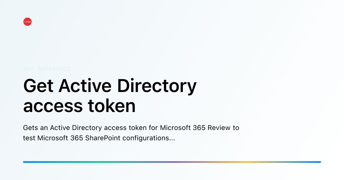 Get Active Directory access token