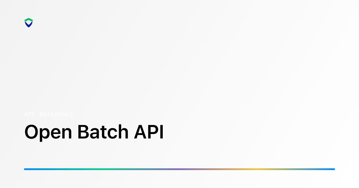 Open Batch API