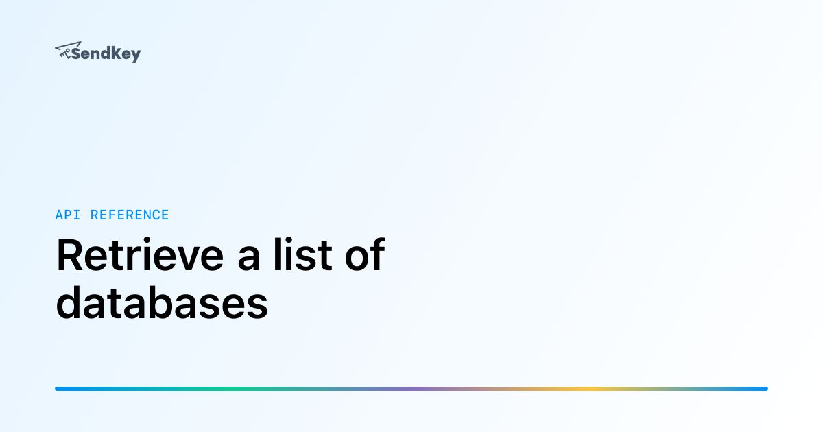 Jumping Refrence Retrieve a list of databases