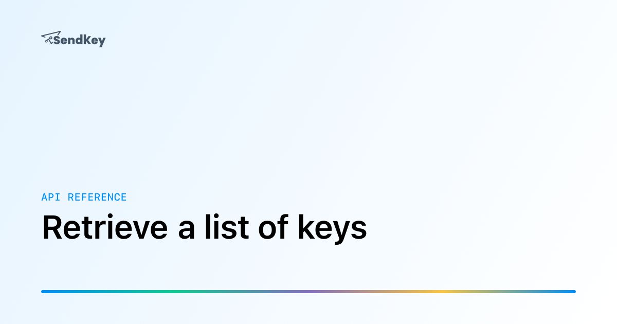 Jumping Refrence Retrieve a list of keys