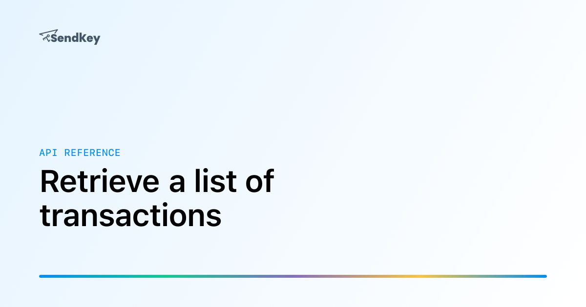 Jumping Refrence Retrieve a list of transactions