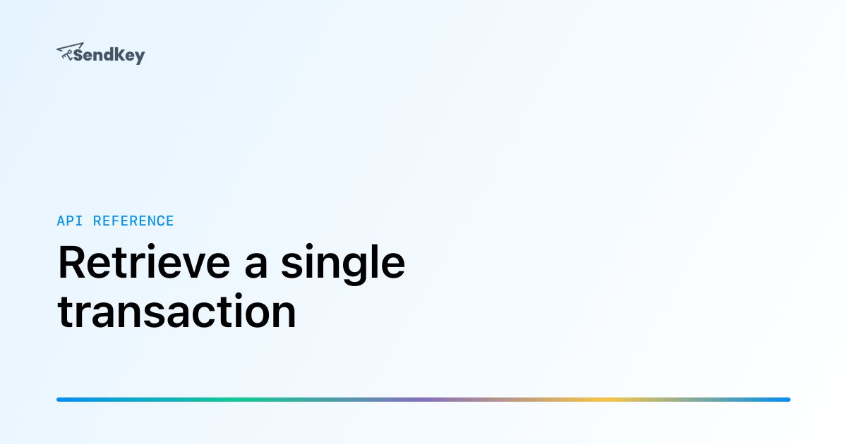 Jumping Refrence Retrieve a single transaction