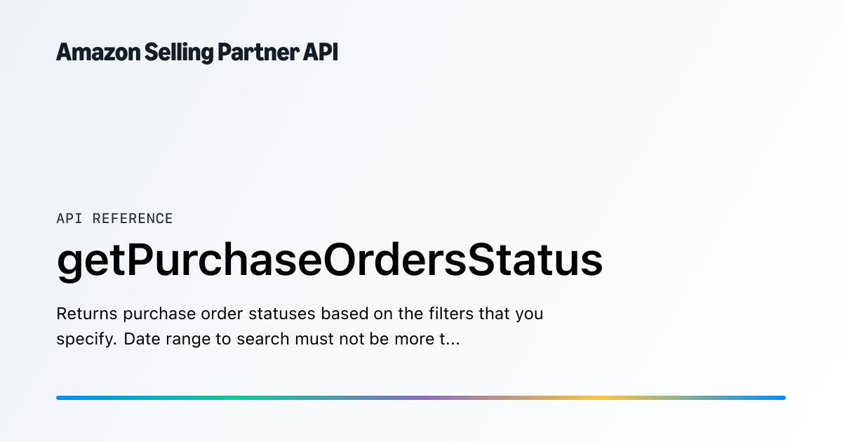 getPurchaseOrdersStatus